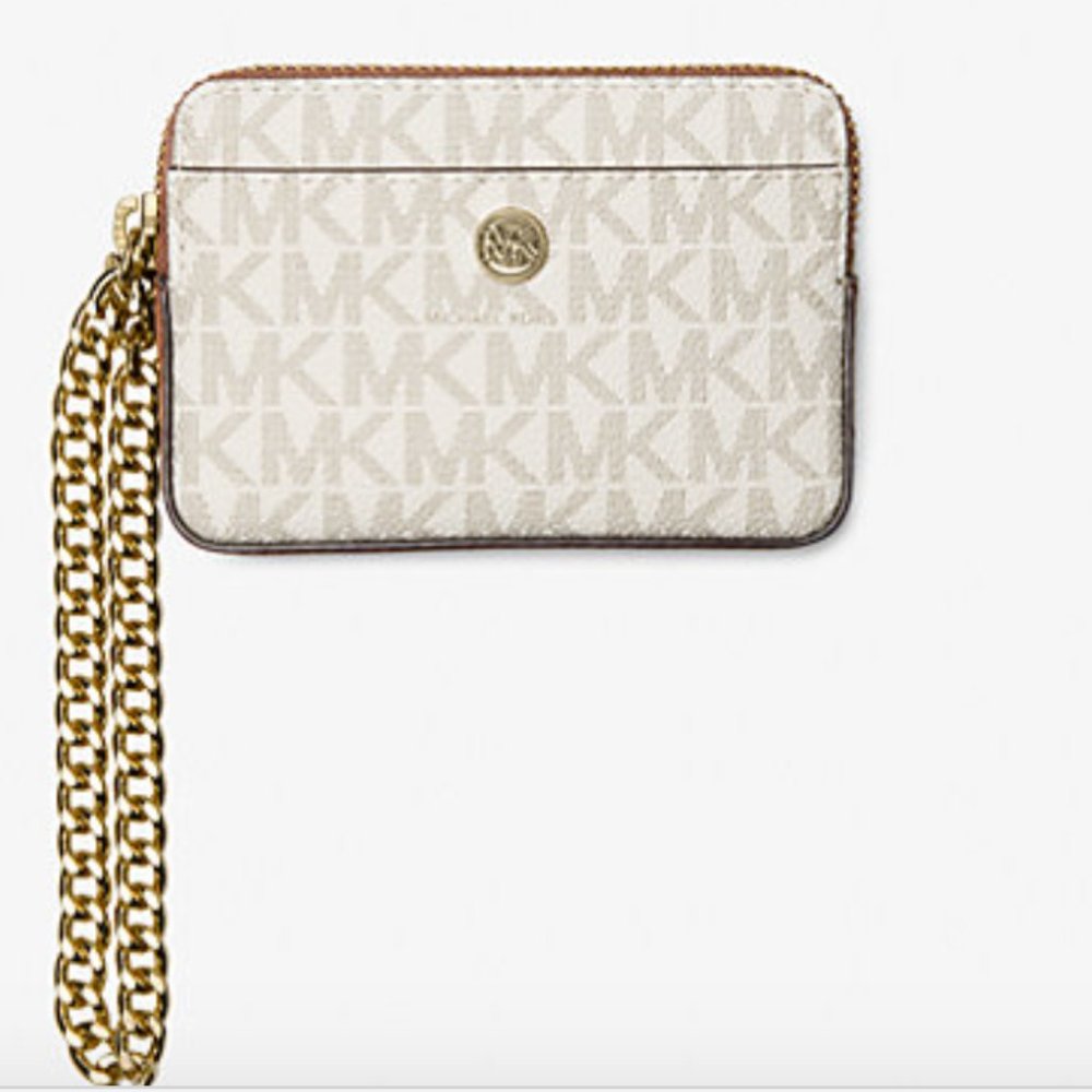 NWT Valentines Michael Kors Medium Jet Set Travel Card Case with Chain NWT